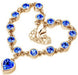 Wholesale Alloy Rhinestone Heart Bracelet JDC-BT-Chuangj002 Bracelet 创爵 gold blue Wholesale Jewelry JoyasDeChina Joyas De China