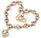 Wholesale Alloy Rhinestone Heart Bracelet JDC-BT-Chuangj002 Bracelet 创爵 gold white Wholesale Jewelry JoyasDeChina Joyas De China