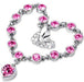 Wholesale Alloy Rhinestone Heart Bracelet JDC-BT-Chuangj002 Bracelet 创爵 silver pink Wholesale Jewelry JoyasDeChina Joyas De China