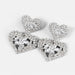 Wholesale alloy rhinestone heart earrings JDC-ES-JL741 Earrings 氿乐 silver Wholesale Jewelry JoyasDeChina Joyas De China