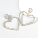 Wholesale Alloy Rhinestone Heart Earrings JDC-ES-JL909 Earrings 氿乐 gold Wholesale Jewelry JoyasDeChina Joyas De China