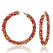 Wholesale alloy Rhinestone hoop earrings JDC-ES-GSTC025 Earrings JoyasDeChina Red Wholesale Jewelry JoyasDeChina Joyas De China