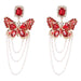 Wholesale Alloy Rhinestone Imitation Pearl Butterfly Earrings JDC-ES-JL808 Earrings 氿乐 red Wholesale Jewelry JoyasDeChina Joyas De China