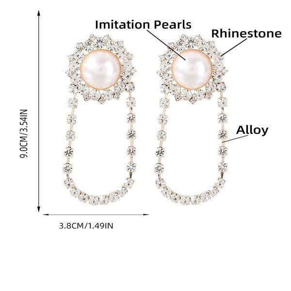 Wholesale Alloy Rhinestone Imitation Pearl Earrings JDC-ES-JL667 Earrings ?鹄? Wholesale Jewelry JoyasDeChina Joyas De China