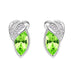 Wholesale alloy Rhinestone leaf earrings JDC-ES-YinX022 Earrings 伊杏 green Wholesale Jewelry JoyasDeChina Joyas De China