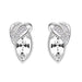 Wholesale alloy Rhinestone leaf earrings JDC-ES-YinX022 Earrings 伊杏 white Wholesale Jewelry JoyasDeChina Joyas De China