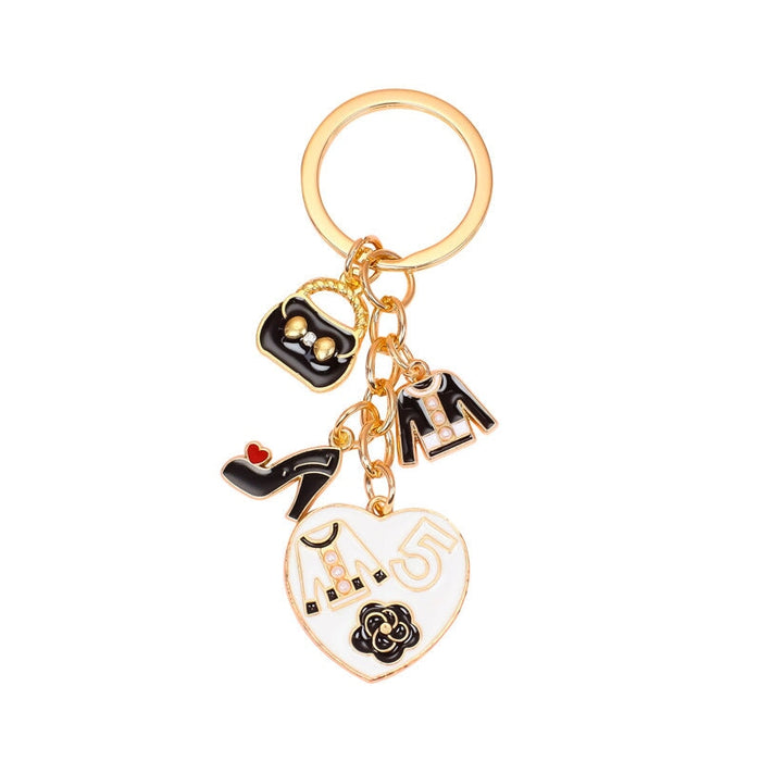 Wholesale alloy rhinestone lipstick perfume high heels key chain MOQ≥10 JDC-KC-yongz002 Keychains 永泽 5 Wholesale Jewelry JoyasDeChina Joyas De China