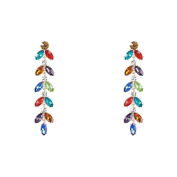 Wholesale alloy rhinestone long earrings JDC-ES-JL691colored rhinestones Earrings ?鹄? Wholesale Jewelry JoyasDeChina Joyas De China