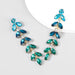 Wholesale alloy rhinestone long earrings JDC-ES-JL691colored rhinestones Earrings ?鹄? green Wholesale Jewelry JoyasDeChina Joyas De China