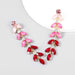 Wholesale alloy rhinestone long earrings JDC-ES-JL691colored rhinestones Earrings ?鹄? red Wholesale Jewelry JoyasDeChina Joyas De China