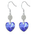 Wholesale alloy Rhinestone love zircon earrings JDC-ES-YinX023 Earrings 伊杏 Wholesale Jewelry JoyasDeChina Joyas De China