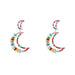 Wholesale Alloy Rhinestone Moon Earrings JDC-ES-JL687colored rhinestones Earrings ?鹄? Wholesale Jewelry JoyasDeChina Joyas De China