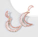 Wholesale Alloy Rhinestone Moon Earrings JDC-ES-JL687colored rhinestones Earrings ?鹄? pink Wholesale Jewelry JoyasDeChina Joyas De China