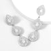 Wholesale Alloy Rhinestone Multilayer Drop Shape Earrings JDC-ES-JL875 Earrings 氿乐 silver Wholesale Jewelry JoyasDeChina Joyas De China