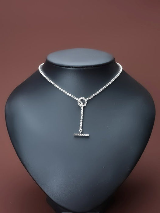 Wholesale alloy rhinestone necklace JDC-NE-Bis016 NECKLACE 碧莎 Wholesale Jewelry JoyasDeChina Joyas De China