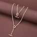 Wholesale alloy rhinestone necklace JDC-NE-Bis016 NECKLACE 碧莎 gold Wholesale Jewelry JoyasDeChina Joyas De China