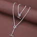 Wholesale alloy rhinestone necklace JDC-NE-Bis016 NECKLACE 碧莎 silver Wholesale Jewelry JoyasDeChina Joyas De China