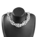 Wholesale Alloy Rhinestone Necklace JDC-NE-JL185 Necklaces 氿乐 silver Wholesale Jewelry JoyasDeChina Joyas De China