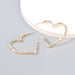 Wholesale Alloy Rhinestone Notch Heart Shaped Earrings JDC-ES-JL-019colored rhinestones Earrings ?鹄? white Wholesale Jewelry JoyasDeChina Joyas De China