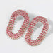 Wholesale Alloy Rhinestone Oval Earrings JDC-ES-JL-004 Earrings ?鹄? Wholesale Jewelry JoyasDeChina Joyas De China