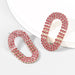 Wholesale Alloy Rhinestone Oval Earrings JDC-ES-JL-004 Earrings ?鹄? red Wholesale Jewelry JoyasDeChina Joyas De China