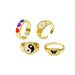Wholesale Alloy Rhinestone Rings Set JDC-RS-F592 Rings 韩之尚 54484Set Dripping oil ring Wholesale Jewelry JoyasDeChina Joyas De China