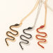 Wholesale alloy Rhinestone snake necklace JDC-NE-NZ036 Necklaces 奈珠 Wholesale Jewelry JoyasDeChina Joyas De China