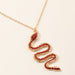 Wholesale alloy Rhinestone snake necklace JDC-NE-NZ036 Necklaces 奈珠 NZ1344hongse Wholesale Jewelry JoyasDeChina Joyas De China