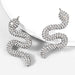 Wholesale Alloy Rhinestone Snake Shape Earrings JDC-ES-JL698 Earrings ?鹄? black Wholesale Jewelry JoyasDeChina Joyas De China