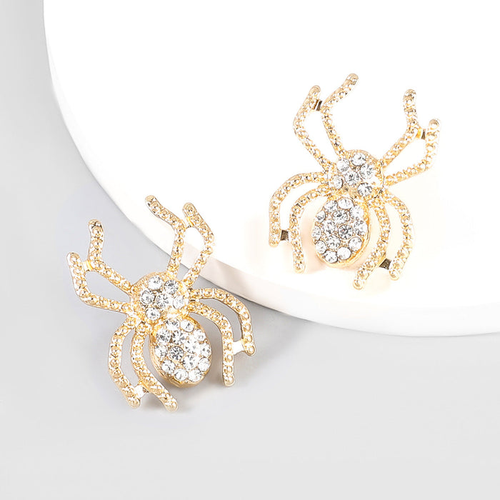 Wholesale Alloy Rhinestone Spider Earrings JDC-ES-JL697 Earrings ?鹄? gold Wholesale Jewelry JoyasDeChina Joyas De China