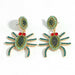Wholesale alloy Rhinestone spider earrings JDC-ES-JQ106 Earrings JoyasDeChina green Wholesale Jewelry JoyasDeChina Joyas De China