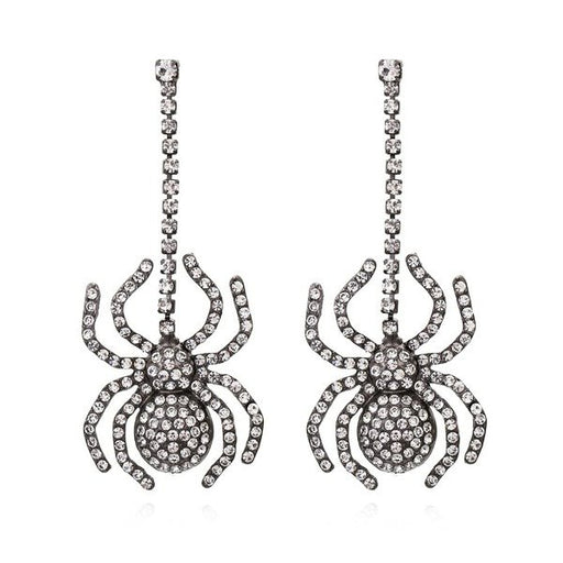 Wholesale alloy Rhinestone spider earrings JDC-ES-MY179 Earrings 曼茵 Wholesale Jewelry JoyasDeChina Joyas De China