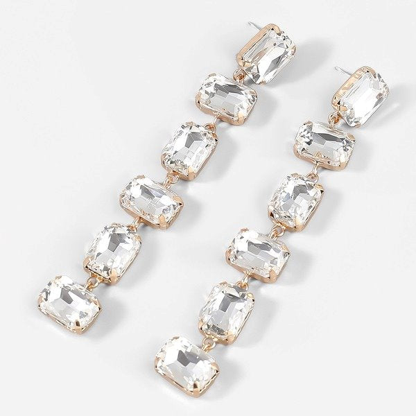 Wholesale Alloy Rhinestone Square Earrings JDC-ES-JL811 Earrings 氿乐 Wholesale Jewelry JoyasDeChina Joyas De China