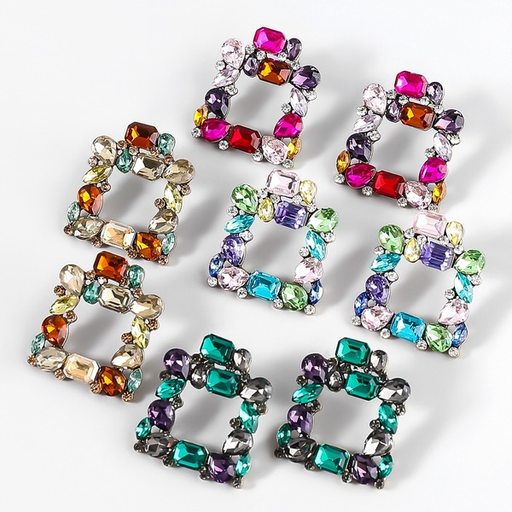 Wholesale Alloy Rhinestone Square Earrings JDC-ES-JL883 Earrings 氿乐 Wholesale Jewelry JoyasDeChina Joyas De China