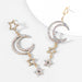 Wholesale Alloy Rhinestone Star and Moon Earrings JDC-ES-JL696colored rhinestones Earrings ?鹄? AB color Wholesale Jewelry JoyasDeChina Joyas De China