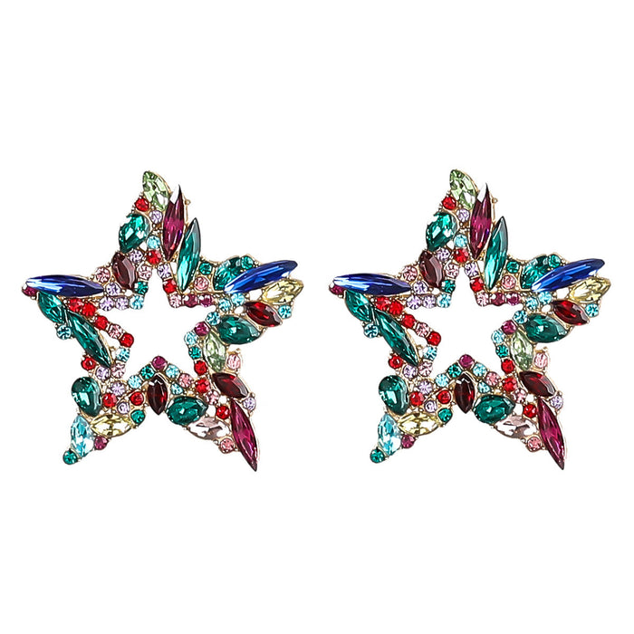 Wholesale Alloy Rhinestone Star Earrings JDC-ES-JL854 Earrings 氿乐 Wholesale Jewelry JoyasDeChina Joyas De China