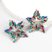 Wholesale Alloy Rhinestone Star Earrings JDC-ES-JL854 Earrings 氿乐 green Wholesale Jewelry JoyasDeChina Joyas De China