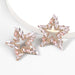 Wholesale Alloy Rhinestone Star Earrings JDC-ES-JL854 Earrings 氿乐 pink Wholesale Jewelry JoyasDeChina Joyas De China