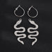 Wholesale alloy Rhinestone-studded snake earrings JDC-ES-NZ077 Earrings 奈珠 EZ2158baik Wholesale Jewelry JoyasDeChina Joyas De China