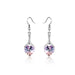Wholesale alloy Rhinestone-studded soul wish earrings JDC-ES-YinX030 Earrings 伊杏 purple red Wholesale Jewelry JoyasDeChina Joyas De China