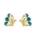 Wholesale alloy Rhinestone-studded zircon earrings JDC-ES-YinX008 Earrings 伊杏 Blue Wholesale Jewelry JoyasDeChina Joyas De China