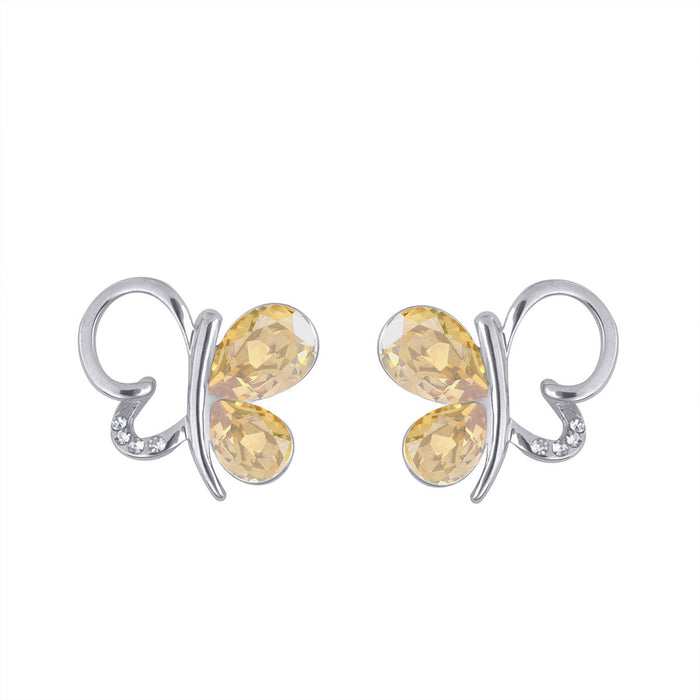 Wholesale alloy Rhinestone-studded zircon earrings JDC-ES-YinX009 Earrings 伊杏 Wholesale Jewelry JoyasDeChina Joyas De China