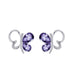 Wholesale alloy Rhinestone-studded zircon earrings JDC-ES-YinX009 Earrings 伊杏 Purple Wholesale Jewelry JoyasDeChina Joyas De China