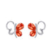 Wholesale alloy Rhinestone-studded zircon earrings JDC-ES-YinX009 Earrings 伊杏 Red Wholesale Jewelry JoyasDeChina Joyas De China