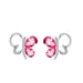Wholesale alloy Rhinestone-studded zircon earrings JDC-ES-YinX009 Earrings 伊杏 rose red Wholesale Jewelry JoyasDeChina Joyas De China