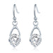 Wholesale alloy Rhinestone-studded zircon earrings JDC-ES-YinX024 Earrings 伊杏 silver Wholesale Jewelry JoyasDeChina Joyas De China