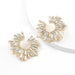 Wholesale alloy rhinestone sun flower earrings JDC-ES-JL093 Earrings JoyasDeChina white Wholesale Jewelry JoyasDeChina Joyas De China