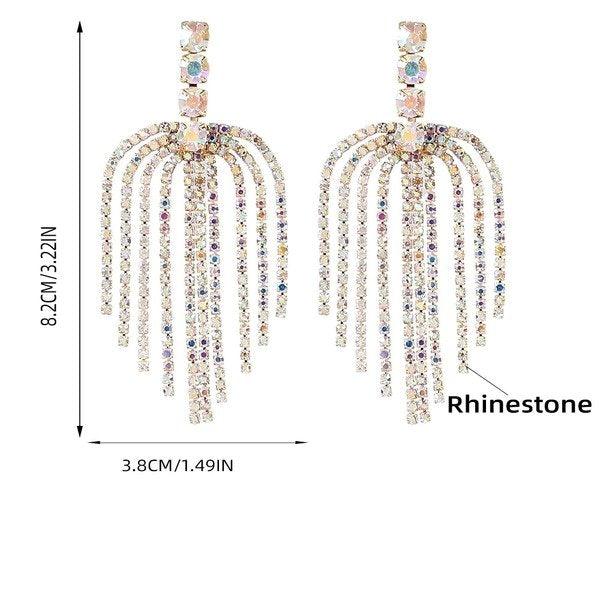 Wholesale alloy rhinestone tassel earrings JDC-ES-JL686 Earrings ?鹄? Wholesale Jewelry JoyasDeChina Joyas De China
