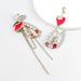 Wholesale alloy rhinestone tassel earrings JDC-ES-JL812 Earrings 氿乐 A Wholesale Jewelry JoyasDeChina Joyas De China
