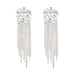Wholesale Alloy Rhinestone Tassel Earrings JDC-ES-JL940 Earrings 氿乐 silver Wholesale Jewelry JoyasDeChina Joyas De China